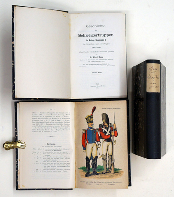 Geschichte der Schweizertruppen im Kriege Napoleons I. in Spanien und Portugal (1807 - 1814) Bd. I u II; Geschichte der Schweizertruppen in französischen Diensten (1813–1815). (3 Bde.)