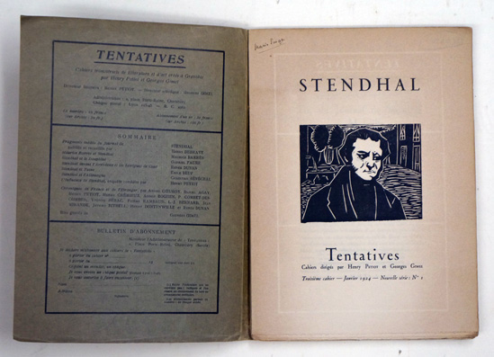 Stendhal. Numéro spécial de Tentatives.