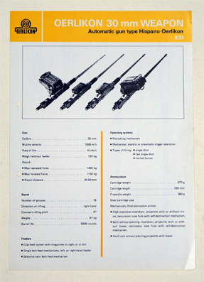 Oerlikon 30 mm weapon