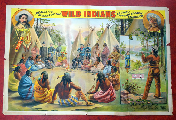 Realistic scenes of the Wild Indians as the appear at each exhibition.  Mlle Winona , Capt. Shaw