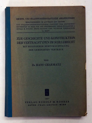 Zur Geschichte und Konstruktion der Vertragstypen im Schuldrecht mit besonderer Berücksichtigung der gemischten Verträge