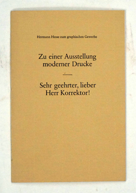 Zu einer Ausstellung moderner Drucke