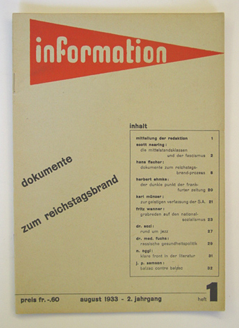 Information. Wirtschaft - Wissenschaft - Erziehung - Technik - Kunst