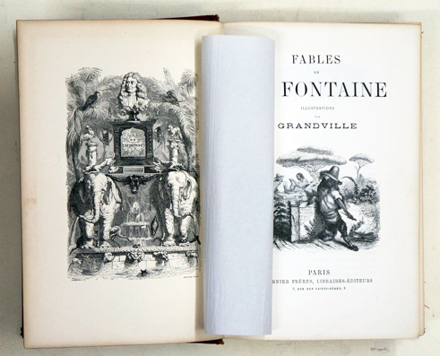 Fables de La Fontaine.  Illustrations par Grandville.