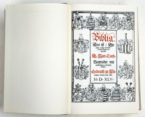 Biblia, Das ist: Die gantze Heilige Schrifft. Deudsch. Auffs new zugericht. Wittenberg 1545 [ Deckel: Biblia Germanica 1545]