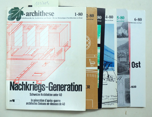 archithese, 1-6,80 (6 Hefte, compl.)