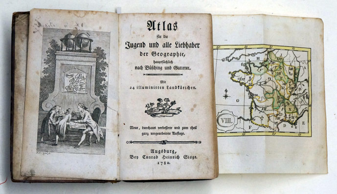 Atlas für die Jugend und alle Liebhaber der Geographie, hauptsächlich nach Büsching und Gatterer. Mit 24 illuminirten Landkärtchen. 