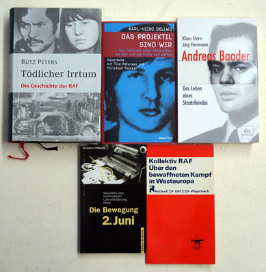 Konvolut von 5 Büchern zum Thema RAF