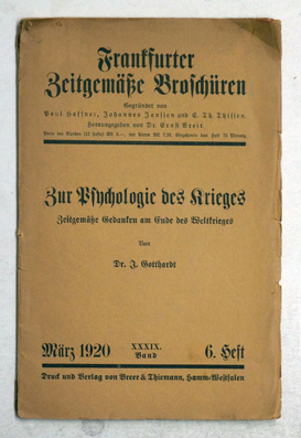 Zur Psychologie des Krieges 