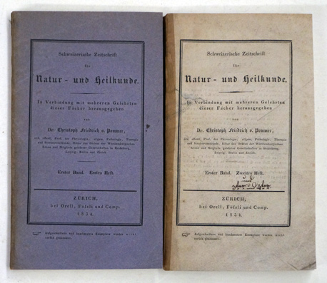 Schweizerische Zeitschrift für Natur- u. Heilkunde.  1. Bd. 1,  Heft 1-2 ( 2 Hefte)
