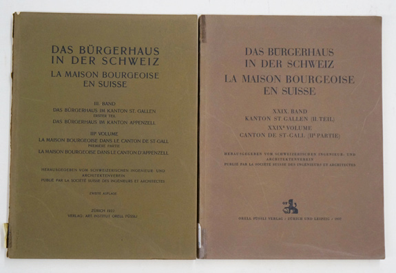 Das Bürgerhaus in der Schweiz - La maison bourgeoise en Suisse