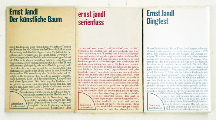 Der künstliche Baum. Dingfest. Serienfuss. (3 Bde.)