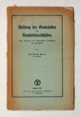 Haftung der Gemeinden für Revolutionsschäden