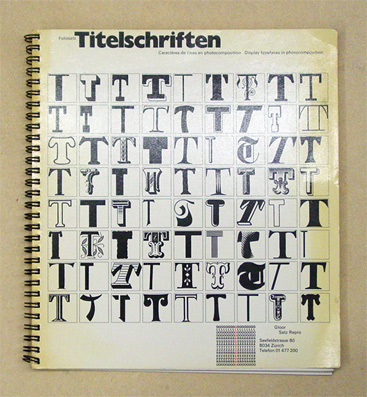 Fotosatz Titelschriften