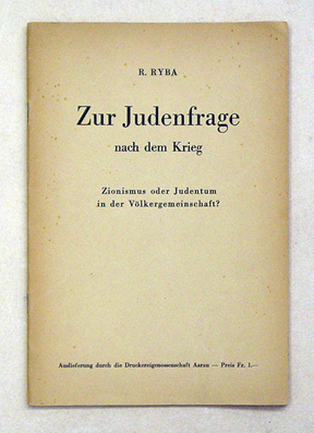 Zur Judenfrage nach dem Krieg