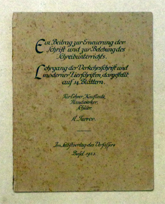 Ein Beitrag zur Erneuerung der Schrift und zur Belebung des Schreibunterrichts