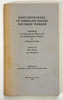 Konfliktwandel in Hermann Hesses neueren Werken