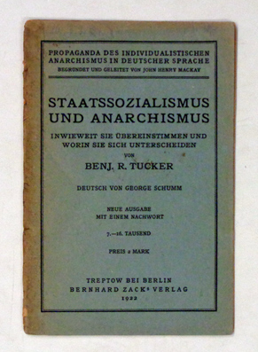 Staatssozialismus und Anarchismus