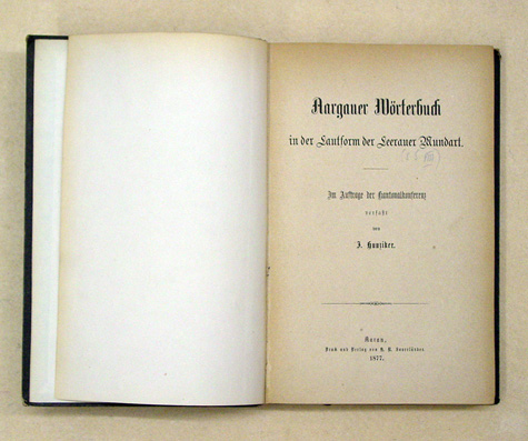 Aargauer Wörterbuch in der Lautform der Leerauer Mundart