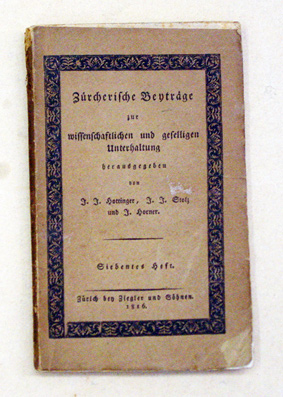 Zürcherische Beyträge zur wissenschaftlichen und geselligen Unterhaltung