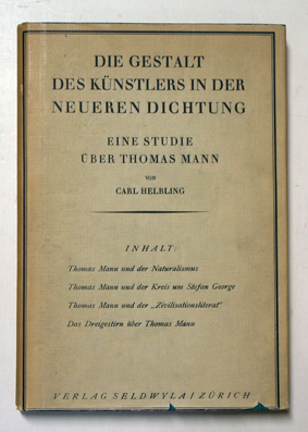 Die Gestalt des Künstlers in der neueren Dichtung