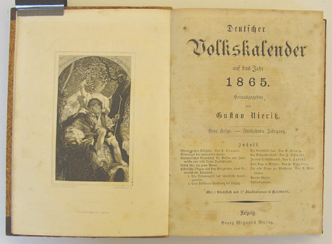 Deutscher Volkskalender auf das Jahr 1865