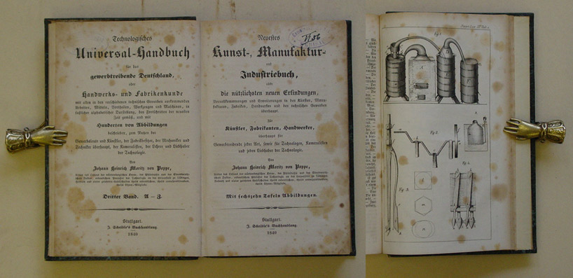 Neuestes Kunst-, Manufaktur- und Industriebuch oder die nützlichsten neuen Erfindungen, Vervollkommungen und Erweiterungen in den Künsten, Manufakturen, Fabriken, Handwerken und den technischen Gewerben überhaupt.