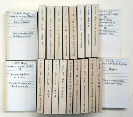 G. W. F. Hegel - Theorie Werkausgabe in 20 Bänden. u Registerbd.