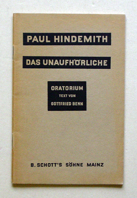 Das Unaufhörliche. Oratorium