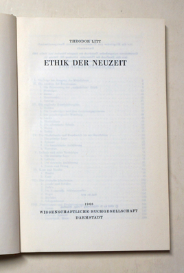 Ethik der Neuzeit