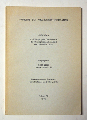 Probleme der Ausdrucksinterpretation