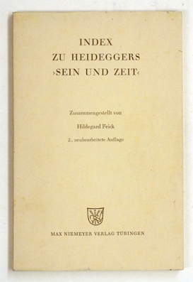 Index zu Heideggers «Sein und Zeit»