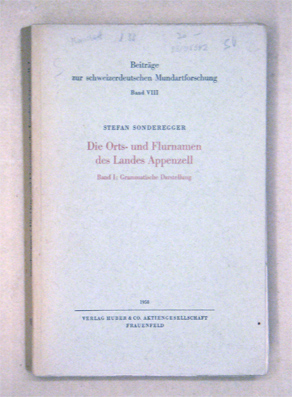 Die Orts- und Flurnamen des Landes Appenzell