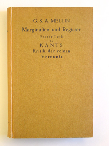 Marginalien und Register zu Kants Kritik der reinen Vernunft (1794). Erster Teil