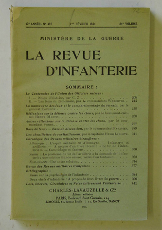 La Revue d‘Infanterie