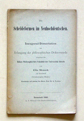 Die Scheideformen im Neuhochdeutschen
