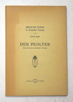 Biblische Poesie in deutscher Versart