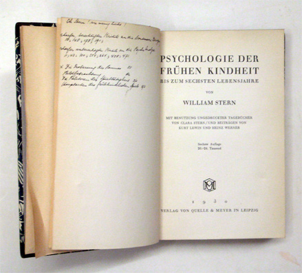 Psychologie der frühen Kindheit. Bis zum sechsten Lebensjahre.