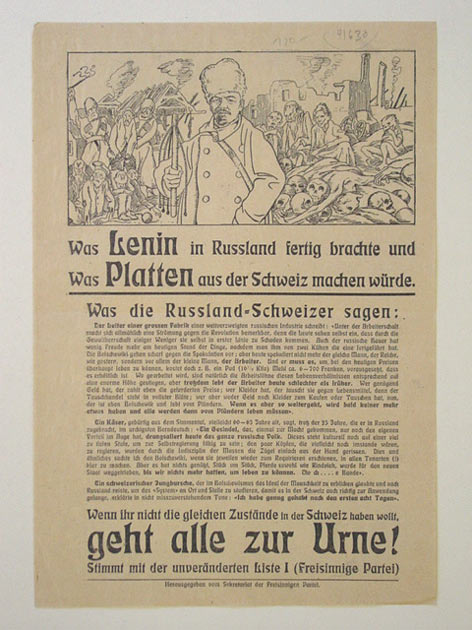 Was Lenin in Russland fertig brachte / und Was Platten aus der Schweiz machen würde
