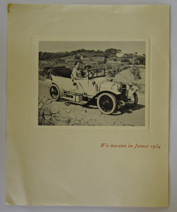 [Private Heiratsanzeige, 1954]
