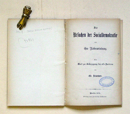 Die Ursachen der Socialdemokratie und ihre Ueberwindung