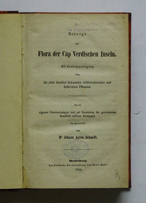 Beiträge zur Flora der Cap Verdischen Inseln