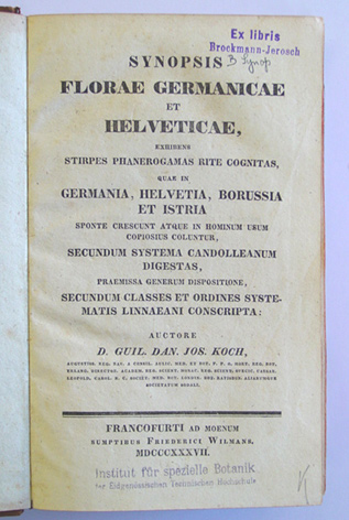 Synopsis florae Germanicae et Helveticae [...] quae in Germania, Helvetia, Borussia et Istria sponte crescunt atque in hominum usum copiosus coluntur, secundum systema candolleanum digestas [...]