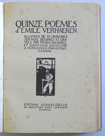 Quinze poèmes d‘Emile Verhaeren