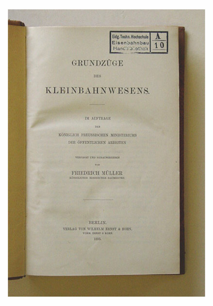 Grundzüge des Kleinbahnwesens