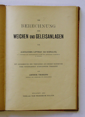 Die Berechnung der Weichen und Geleisanlagen