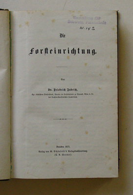 Die Forsteinrichtung