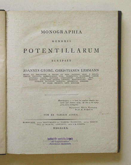 Monographia generis Potentillarum