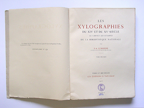 Les xylographes du XIVe et du XVe siècle au cabinet des estampes de la Bibliothèque Nationale