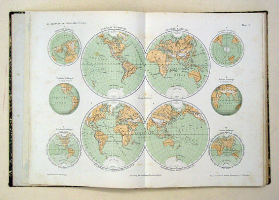 Schul-Atlas von H. Wettstein in 32 Blättern, bearbeitet von J. Randegger